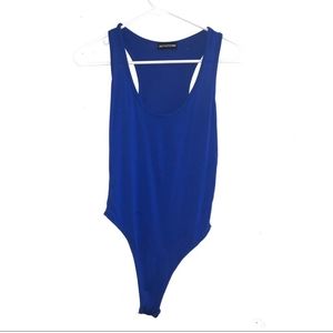 Blue Racer Back Bodysuit